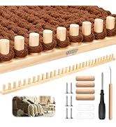 ZOCONE 46" Wooden Chunky Blanket Loom Includes Crochet Hooks, Adjustable Blanket Loom Knitting fo...