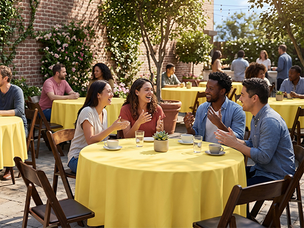 disposable tablecloth for gathering