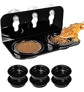 REPTI ZOO Reptile Gecko Feeder Ledge,2 in 1 Reptile Food Water Feeding Dish,Reptile Suction Cup F...