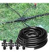 50FT 1/2 Inch Drip Irrigation Tubing with 4 Pack 1/2" to 1/4" Drip Irrigation Fittings, Drip Line...