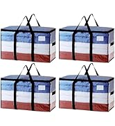 TAILI Extra Large Moving Bags, 4 Pack Clear Heavy Duty Totes For Storage with Visible Window, Wra...