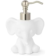 NEWHENGS Cute Elephant Shape Soap/Hand Sanitizer Metal Pump Dispenser, Refillable for Bathroom Ac...