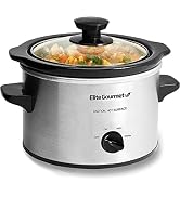 Elite Gourmet MST-250XS Electric Slow Cooker Ceramic Pot, Adjustable Temp, Entrees, Sauces, Stews...