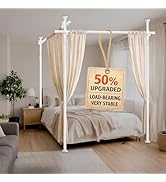 AJAZZ Room Divider No Drilling Curtain Rod Wall Divider for Room Separation,(H) 43-120×(W) 72-200...