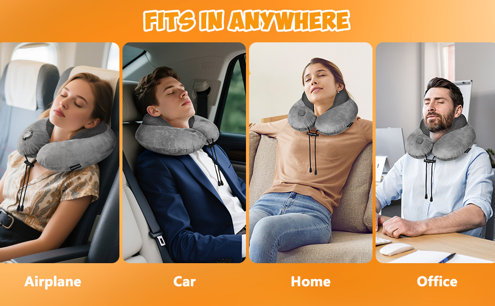 inflatable neck pillow airplane