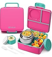Fimibuke Bento Lunch Box for Kids Adult, 3-4 Compartment 60OZ Toddler Lunch Box Container with Le...
