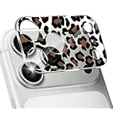 for iPhone 17 Pro Max Camera Protector, Ultra HD Clear with Brown Leopard Print Design,[Shatterpr...