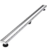 AVSIILE Linear Shower Floor Drain, 48 Inch Brushed 304 Stainless Steel Bathroom Drains Kit, Recta...