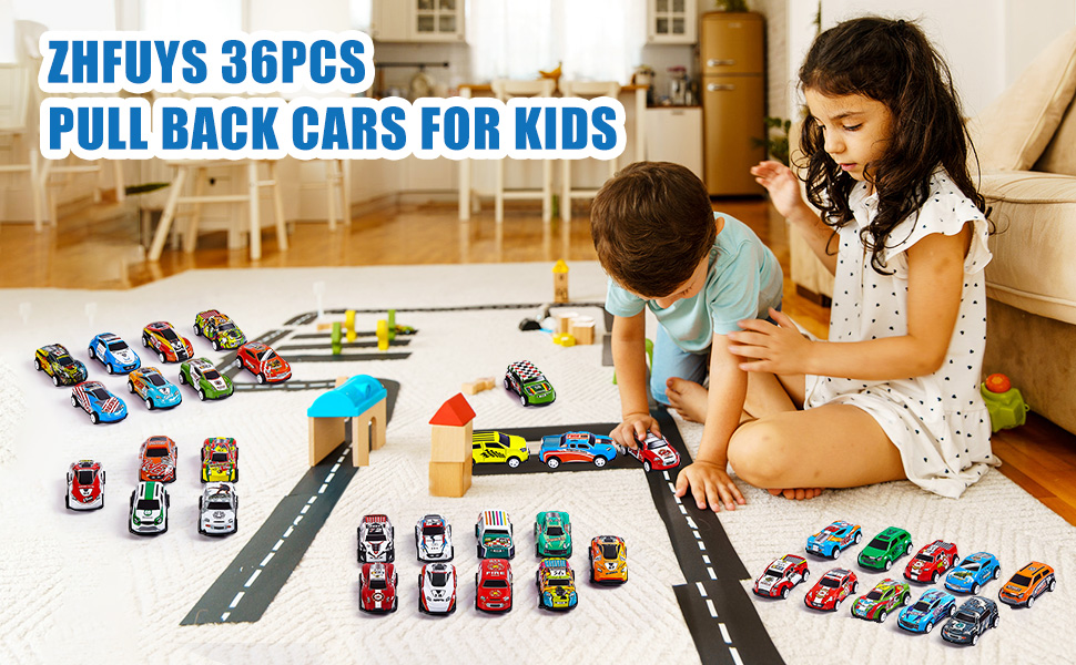 36PCS Pull Back Cars Toy for Kids