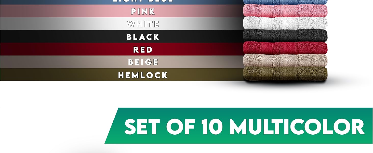 cotton hand towels 16 x 28 absorbent gym towels, spa towels set, quick dry towels, multicolor towels