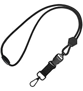 Fishent Breakaway Neck Lanyards for ID Badges, Adjustable Sturdy Round Cord Heavy Duty Key Lanyar...