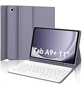 Keyboard Case for Samsung Galaxy Tab A9 Plus/A9+ 5G 11”(SM-X210/X216/X218), Detachable Wireless B...