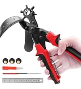 Leather Hole Punch,Belt Hole Puncher for Leather, Revolving Punch Plier Kit for Watches, Handbags...