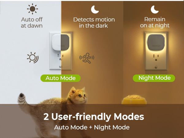 2 User-friendly Modes ,Auto Mode + Night Mode