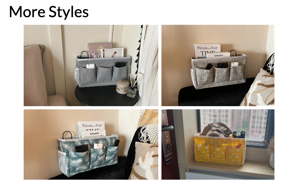 3-pocket wall hanging storage bag colors