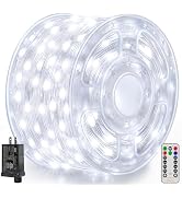 Ollny Christmas Lights Cool White, 600LED 197FT Christmas Tree Lights IP67 Waterproof, Plug in Fa...