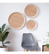 Chi An Home 22 inch Extra Large Boho Wall Baskets Decor, Oversized Woven Hanging Basket for Farmh...