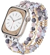 VISOOM Beaded Boho Bracelet Compatible for Apple Watch Band 40mm/38mm/41mm Series 9 8 7 SE Series...