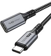 URELEGAN USB C Extension Cable (3.3Ft/1m/10Gbps), USB C to USB C Male to Female USB3.1 Gen2 100W ...