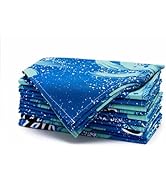 Japanese Wave Cotton Cloth Napkins Set of 12, 17"x17", Soft, Thick & Absorbent, Washable Durable ...