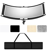 WELLMAKING Clamshell Light Reflector Diffuser with Carrying Bag, 39”×20”/100x50cm Photography Cur...