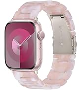 V-MORO Resin Bands Compatible with Apple Watch Series 11/10/9/8/7 41mm/42mm Fashion Dressy Lightw...