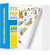 QYH Sticker Paper Printable Vinyl for Inkjet Printer - 240 Sheets White Glossy Sticker Papers 8.5...