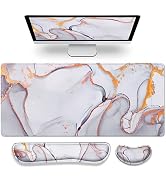 Gimars 3 in1 Mouse Pad and Keyboard Wrist Rest, Large Gaming Mouse Pad & Keyboard Wrist Rest Supp...