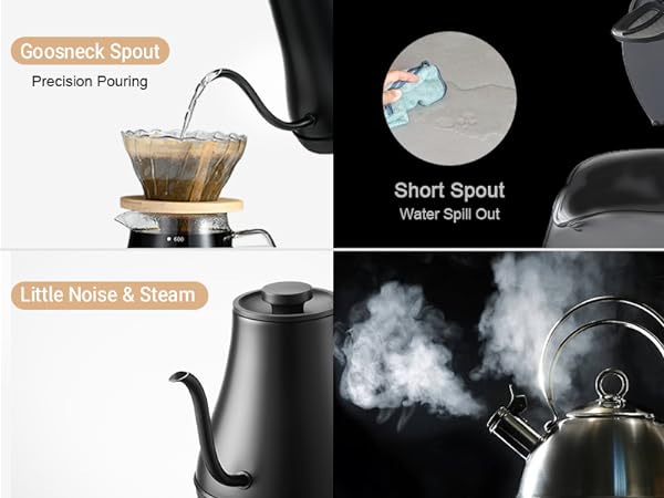 Electric Tea Kettle with gooseneck Spout
