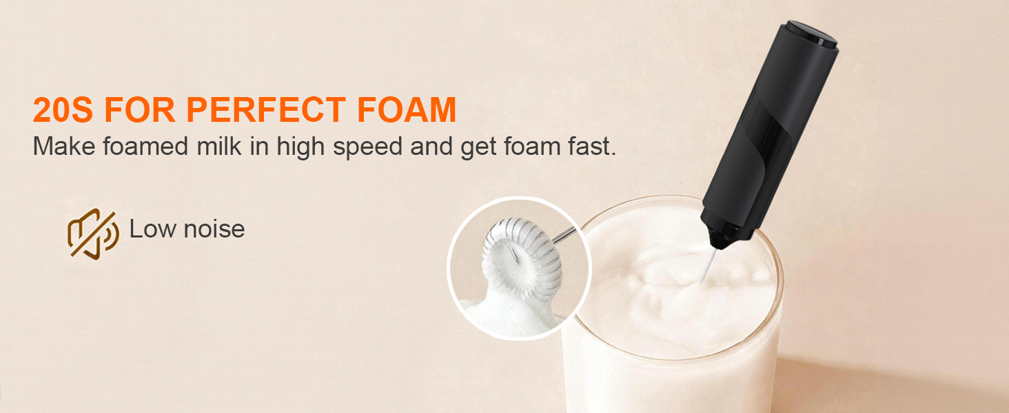 milk frother with cover
