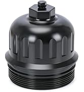 PTNHZ Billet Aluminum Cap W/Drain Plug Fuel Filter Housing Compatible For GM Duramax 6.6L V8 L5P ...