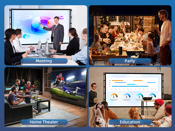 vamvo Projector Screen with Stand 120 inch