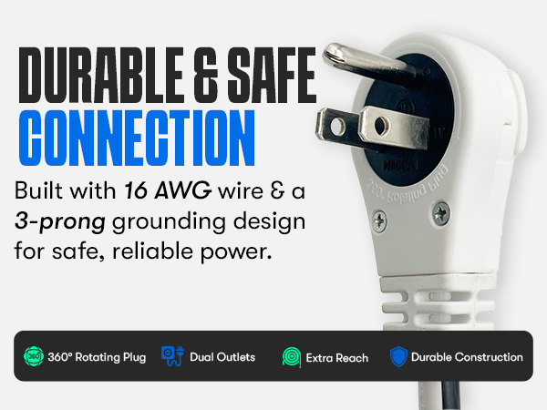 white extension cord