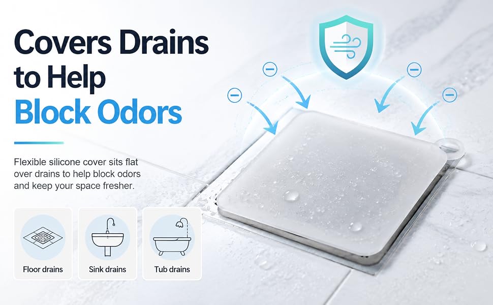 2 pcs Silicone Bathtub Plug Floor Drain Cover