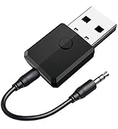 Isobel USB Bluetooth 5.0 Transmitter Receiver, 4-in-1 Mini Wireless Audio Adapter, 3.5mm Bluetoot...