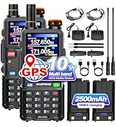 BAOFENG 5RH PRO GPS 10W Tri Band Handheld Ham Radio Long Range Two Way Radio,640CH,NOAA Weather R...