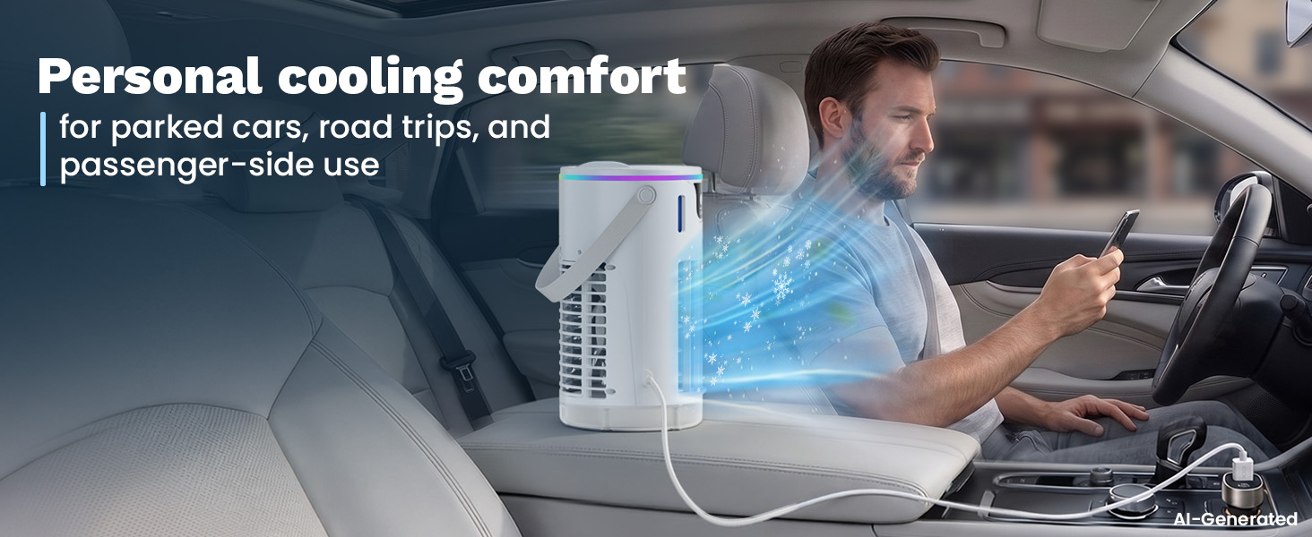 personal cooling comfort for parked cars,road trips with this portable ac unit for car