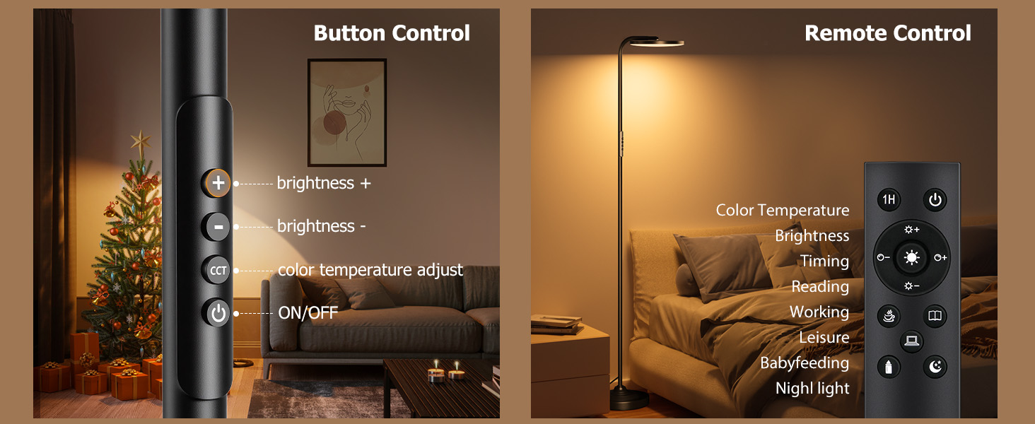 floor lamp with button control