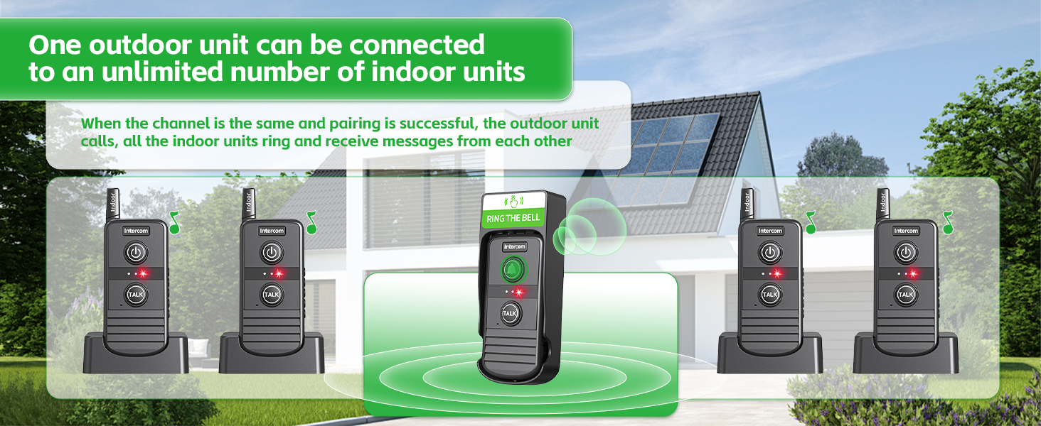 wireless solar intercom doorbell