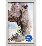 11x17 inch Soild Wood Poster Frames for Wall Mounting Hanging Picture Frame Rustic White