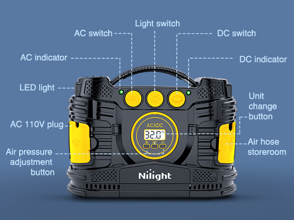 AC/DC tire inflator