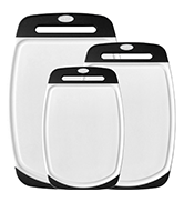 GORILLA GRIP BPA-Free Reversible Kitchen Cutting Board Set of 3, US Designed, Nonporous, Juice Gr...