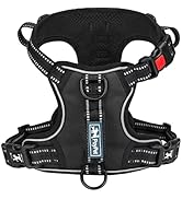 PoyPet No Pull Dog Harness, No Choke Front Clip Reflective Dog Vest with Soft Padded Vertical Han...