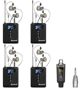 Depusheng Wireless in Ear Monitor System with Transmitter Clip on Receiver Automatic Pairing in-E...