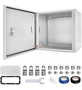 CXCESNS Outdoor Electrical Box 12 x 12 x 8''D NEMA 4X Enclosure Steel Box, Waterproof & Dustproof...