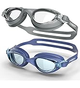 ZABERT 2 Pack Unisex-Adult & Youth Swim Goggles, W7