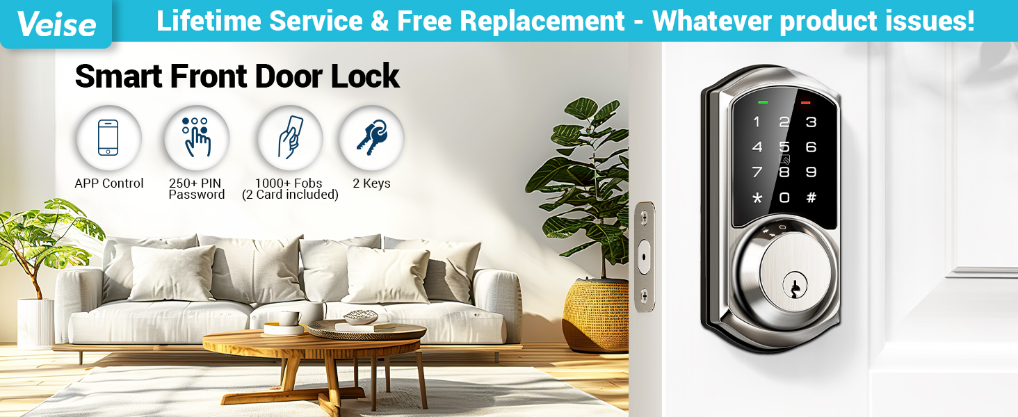smart locks for front door Allows remote access from anywhere and full app control