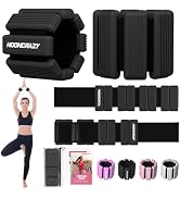 Pilates Wrist Ankle Weights for Women, Wearable Strong Arm & Leg Weights Set of 2(1Lbs Each), Adj...