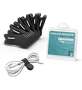 Kanemc Magnetic Ties For Cords, Cord Wrap Silicone Zip Ties Twist Ties Magnet Strap For Smartphon...