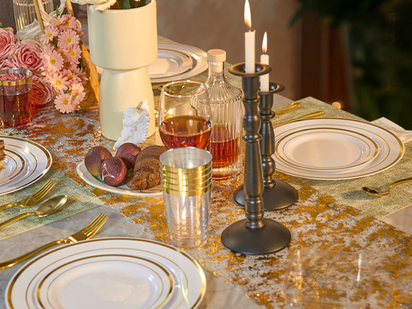 Gold Dinnerware Set